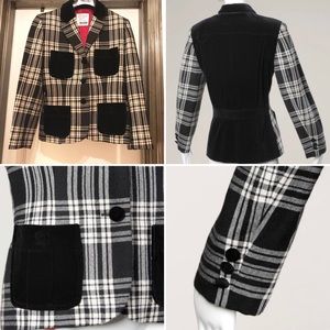Moschino Cheap&Chic Vintage Blk/Wht Plaid Blazer